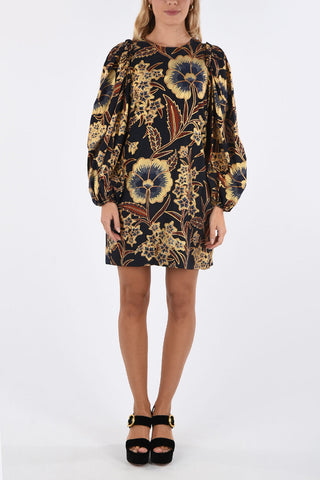 floral-printed silk CLAUDINE  mini dress