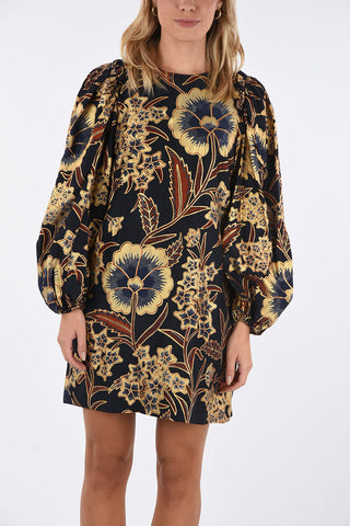 floral-printed silk CLAUDINE  mini dress