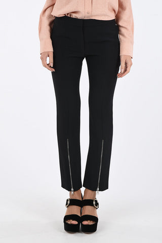 single pleat pants with zip detail