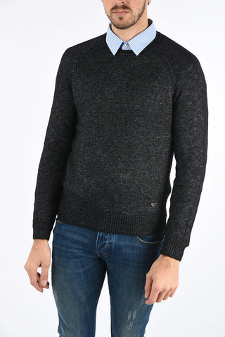 ARMANI JEANS Cable Knit Crew-Neck Sweater