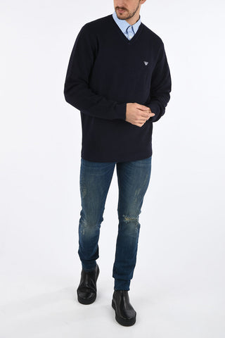 ARMANI JEANS Wool V-Neck Sweater
