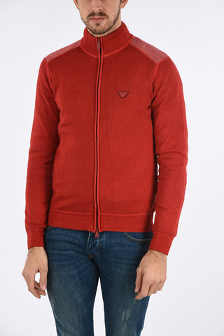 ARMANI JEANS Full Zip Wool Cardigan