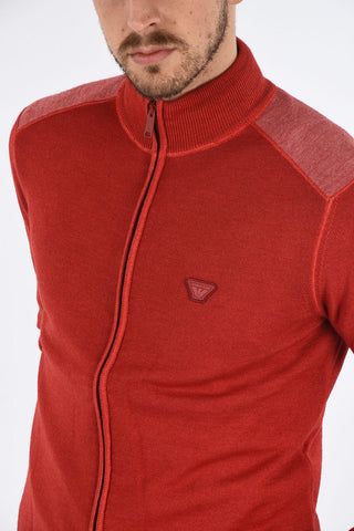 ARMANI JEANS Full Zip Wool Cardigan