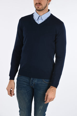 ARMANI JEANS Virgin Wool V-Neck Sweater