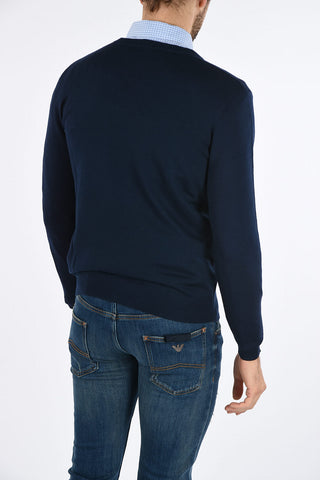 ARMANI JEANS Virgin Wool V-Neck Sweater