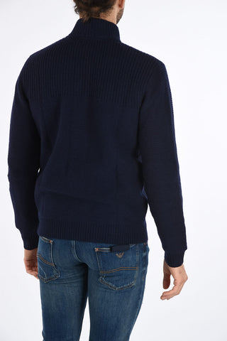 ARMANI JEANS Antler Button Cable Knit Cardigan
