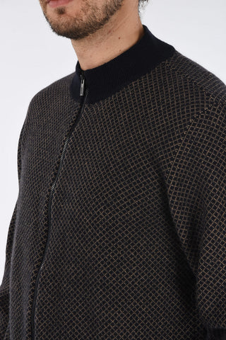 COLLEZIONI argyle Cashmere Cardigan