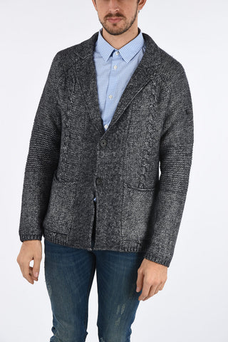 ARMANI JEANS Cable Knit 2-Button Blazer