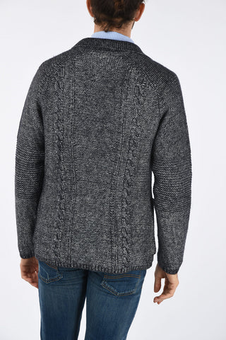ARMANI JEANS Cable Knit 2-Button Blazer