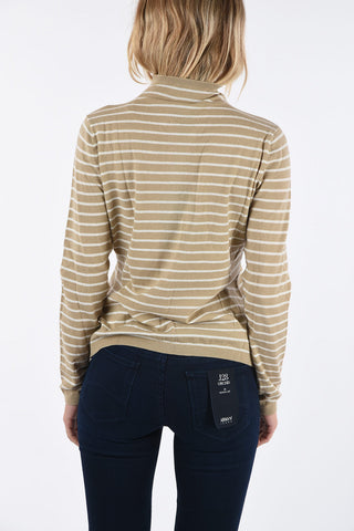 ARMANI JEANS Striped Turtleneck Sweater