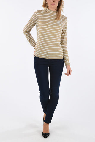 ARMANI JEANS Striped Turtleneck Sweater
