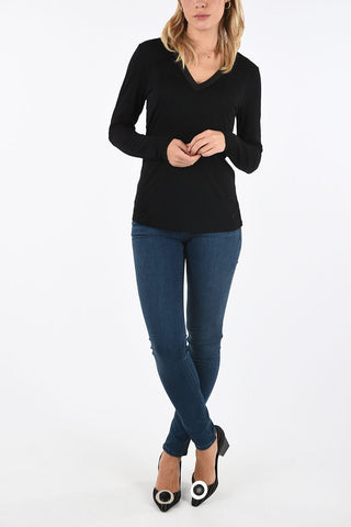 ARMANI JEANS Sequined V-neck T-shirt