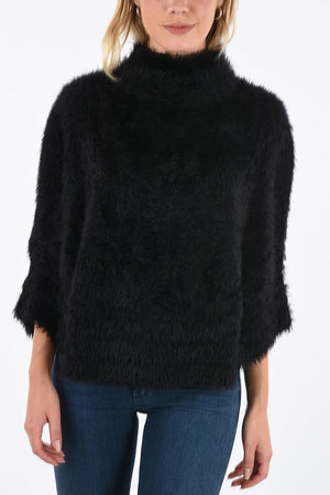 ARMANI JEANS Faux Fur Cape Overcoat