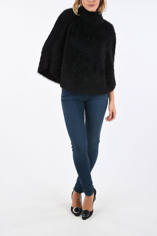 ARMANI JEANS Faux Fur Cape Overcoat