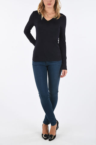 ARMANI JEANS Sequined V-neck T-shirt