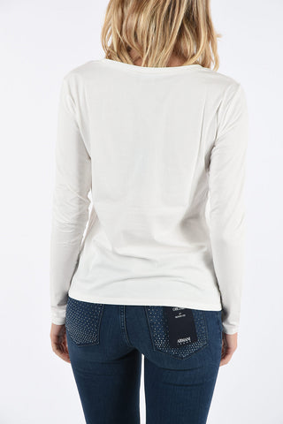 ARMANI JEANS Sequined T-shirt