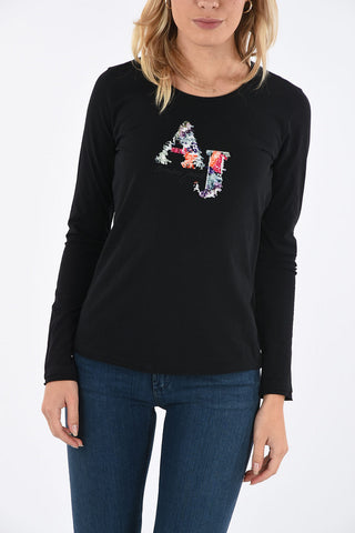 ARMANI JEANS Sequined T-shirt