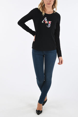 ARMANI JEANS Sequined T-shirt