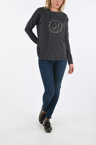 ARMANI JEANS embroidered Crewneck Sweater