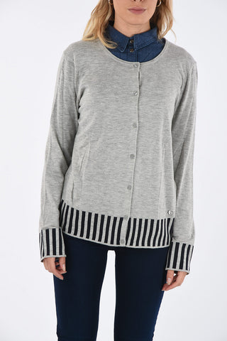 ARMANI JEANS Cardigan with Striped Waist