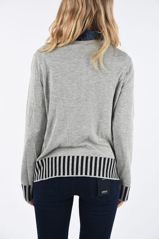 ARMANI JEANS Cardigan with Striped Waist
