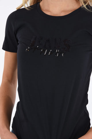 ARMANI JEANS Sequined T-shirt