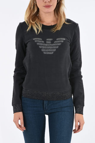 ARMANI JEANS Felpa Girocollo con Dettaglio Glitter