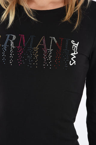 ARMANI JEANS T-shirt con Strass
