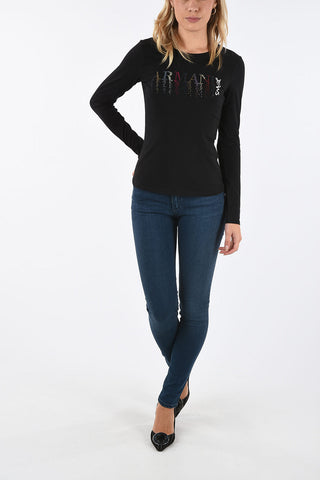 ARMANI JEANS T-shirt con Strass