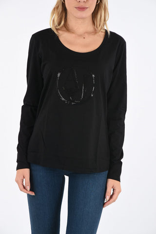 ARMANI JEANS Sequined T-shirt