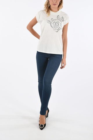 ARMANI JEANS Rose Printed T-shirt