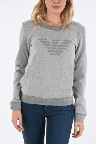 ARMANI JEANS Crewneck Sweatshirt with Glitter Detail