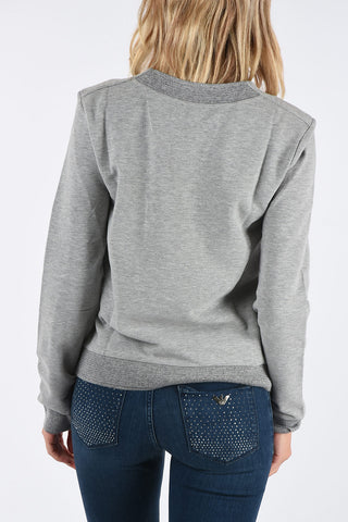 ARMANI JEANS Crewneck Sweatshirt with Glitter Detail