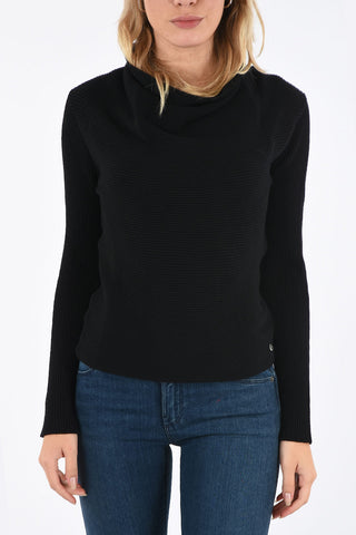 ARMANI JEANS Maglia a Costine a collo sciallato