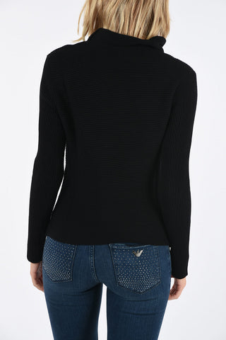 ARMANI JEANS Maglia a Costine a collo sciallato