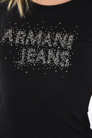 ARMANI JEANS T-shirt con Strass