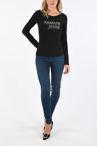 ARMANI JEANS T-shirt con Strass