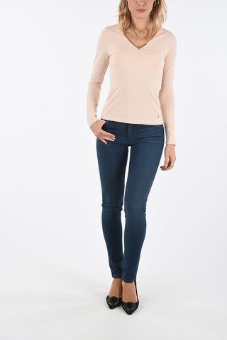 ARMANI JEANS Sequined V-neck T-shirt