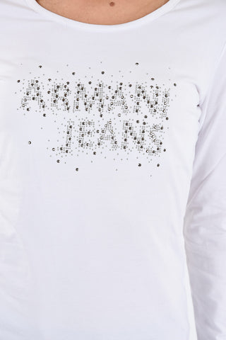 ARMANI JEANS T-shirt con Strass