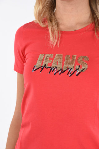 ARMANI JEANS Sequined T-shirt