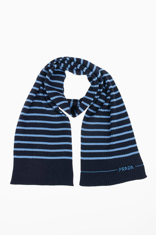 170x18cm Wool Striped Scarf