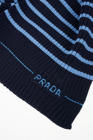 170x18cm Wool Striped Scarf