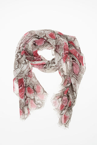 200x85cm Snake Printed Stole