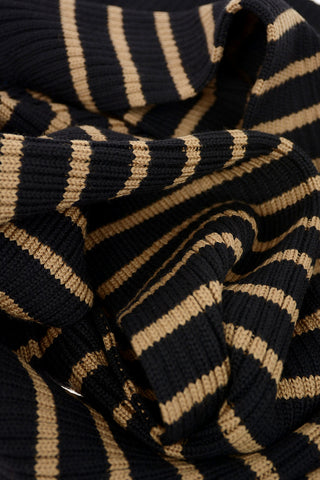 170x18cm Wool Striped Scarf