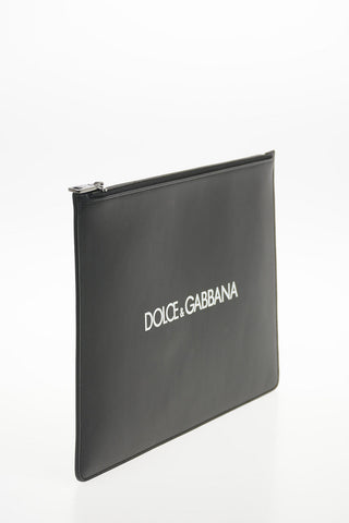 Pochette NECESSAIRE in Pelle con Logo Stampato
