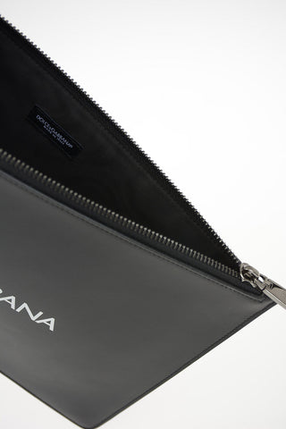 Pochette NECESSAIRE in Pelle con Logo Stampato
