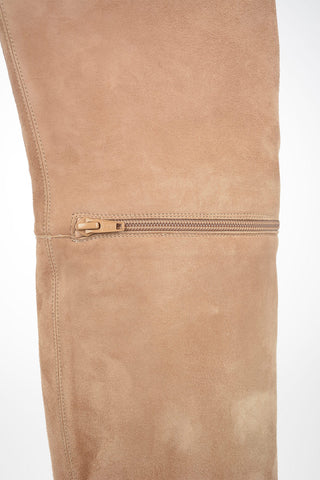 MM6 Suede Cut Out Over the Knee Boots 9cm