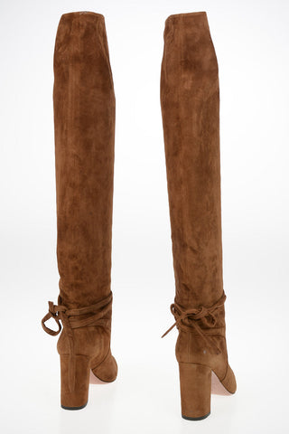 Stivali Pull On Sopra al Ginocchio MILANO in Suede 9cm
