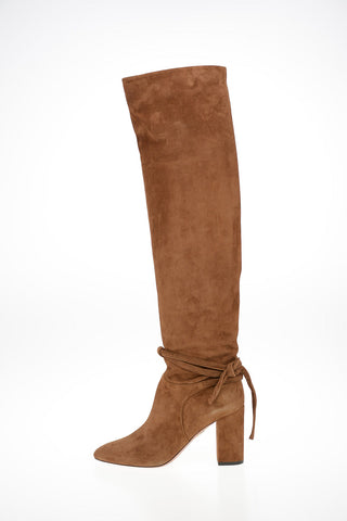 Stivali Pull On Sopra al Ginocchio MILANO in Suede 9cm