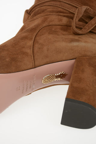 Stivali Pull On Sopra al Ginocchio MILANO in Suede 9cm
